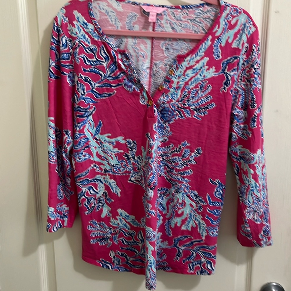 Lilly Pulitzer long sleeve button down shirt XL